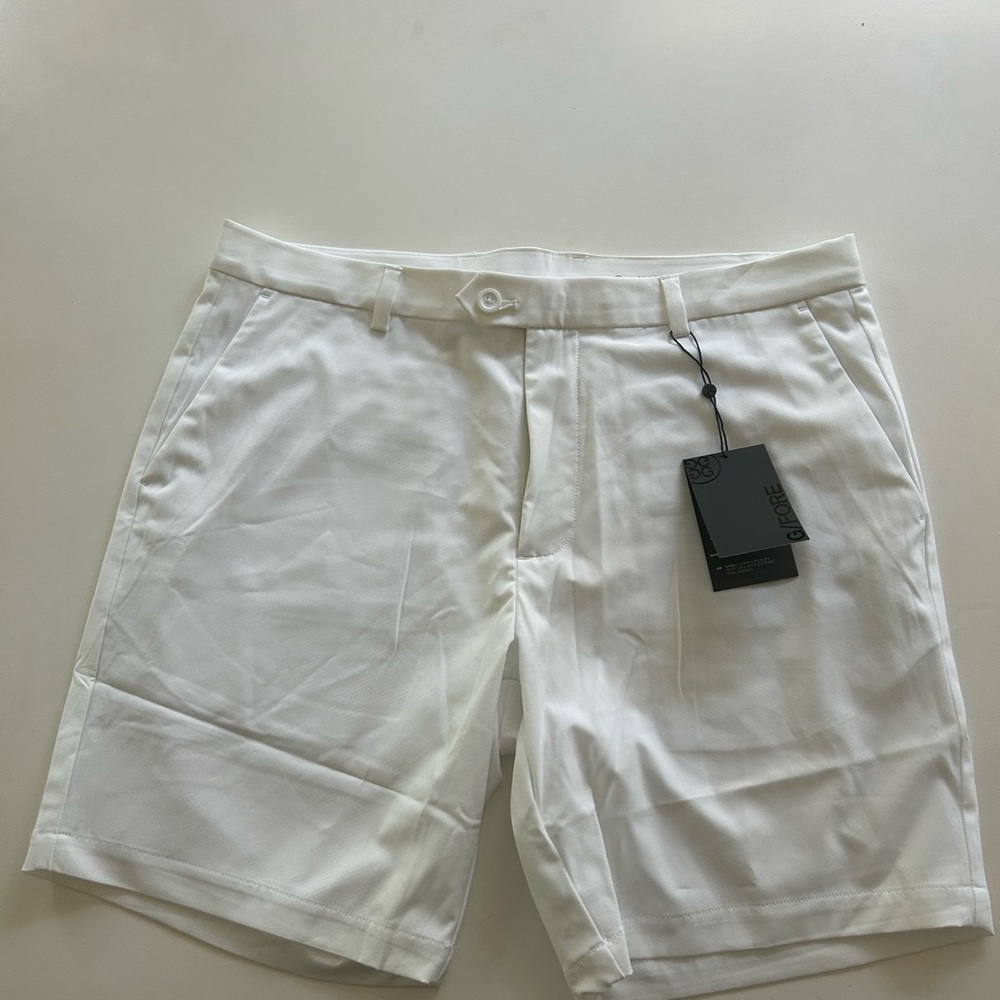 G/FORE White Flat Front Men's Shorts